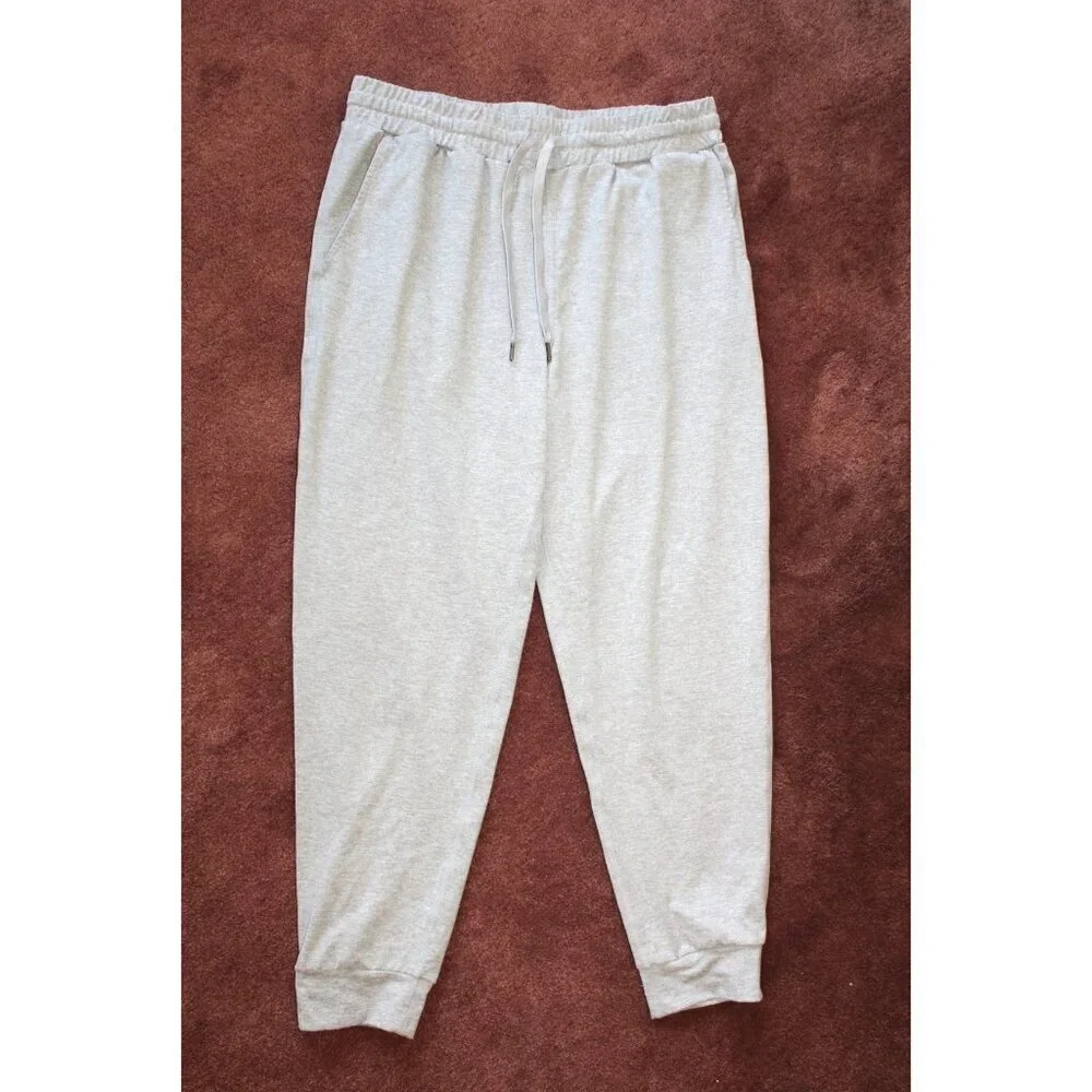 Quince Flow knit Mid Rise Men's Joggers Small Heather Pale Grey Outdoor Gym Run